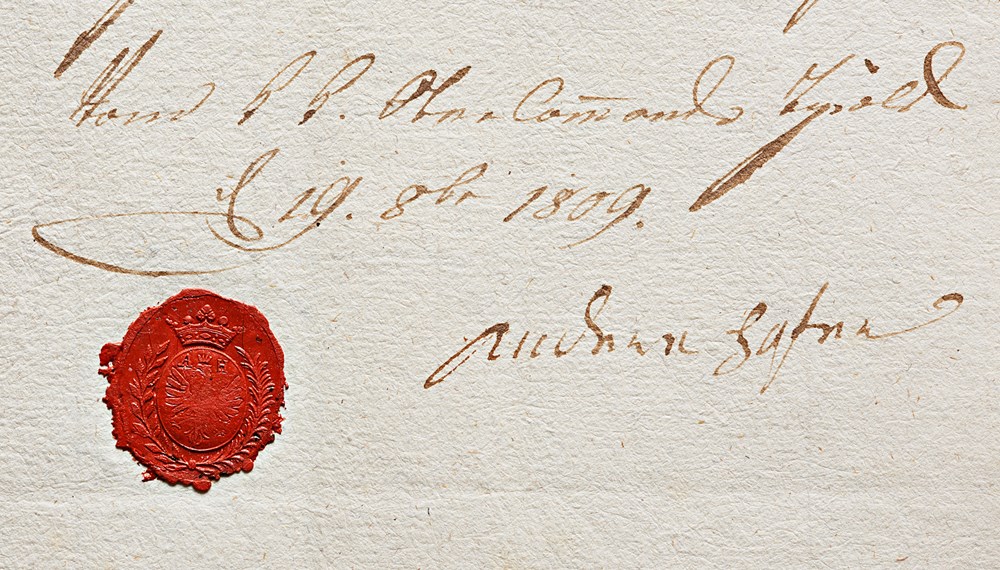 Siegel und Unterschrift Andreas Hofers