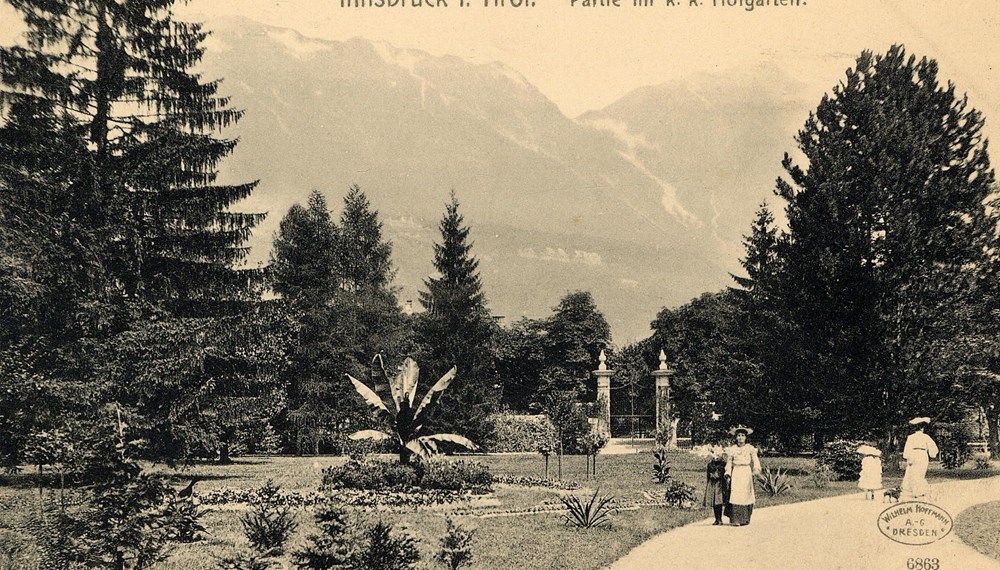 Da war die Welt des Hofgartens noch in Ordnung. Um 1910 erlaubte sich niemand des Kaisers Blumen auszureißen.