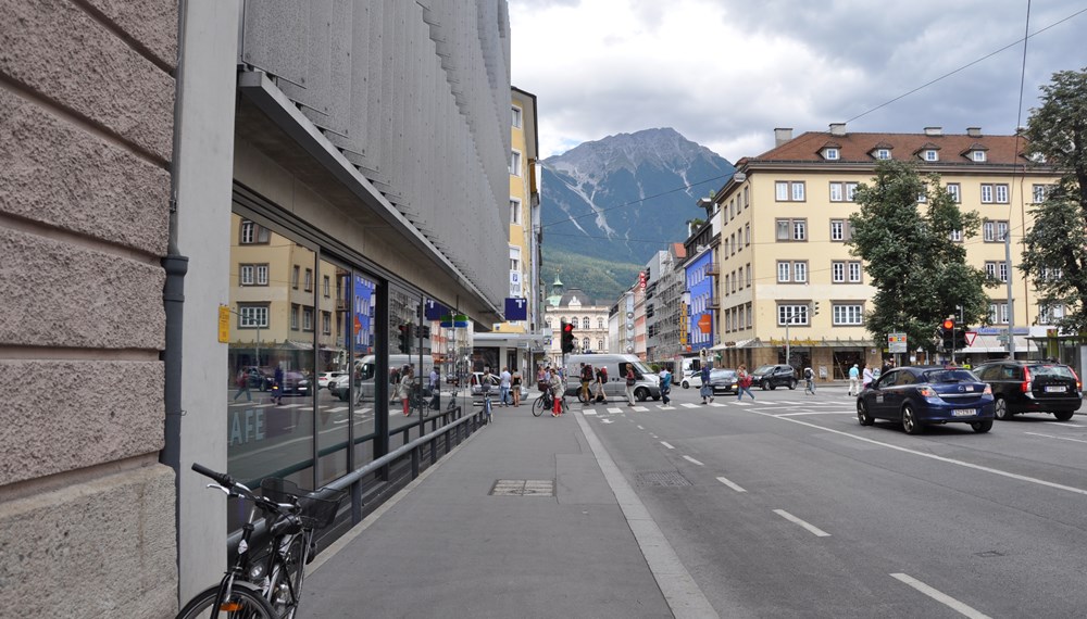 Die Meraner Straße, die Erler Straße und die Wilhelm-Greil-Straße werden zur ersten Begegnungszone in Innsbruck.