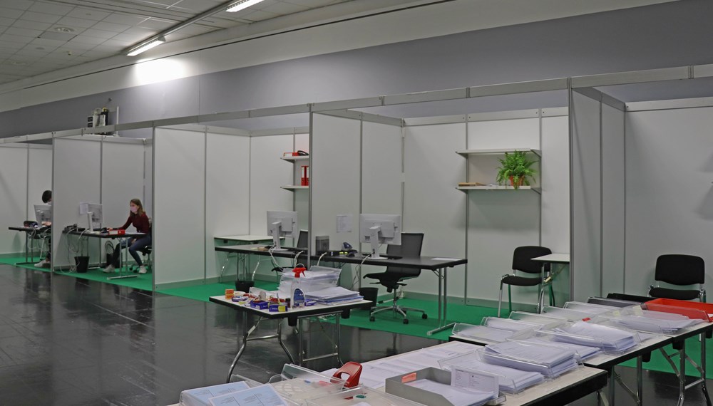 Die Fallnachverfolgung wird im Corona-Center Innsbruck (CCI) in der Messe abgewickelt.