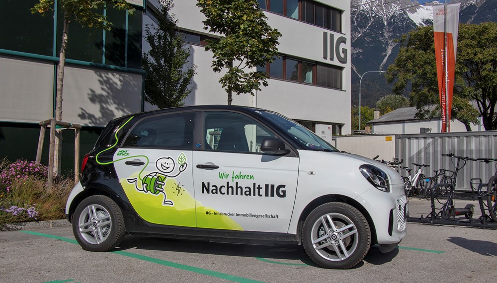 Nachhaltigkeit wird bei der IIG groß gedacht: wie etwa bei der betriebsinternen Mobilität.