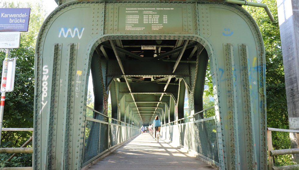 In diesem Jahr wurden bisher an der Zählstelle am Innradweg bei der Karwendelbrücke die meisten RadfahrerInnen gezählt.