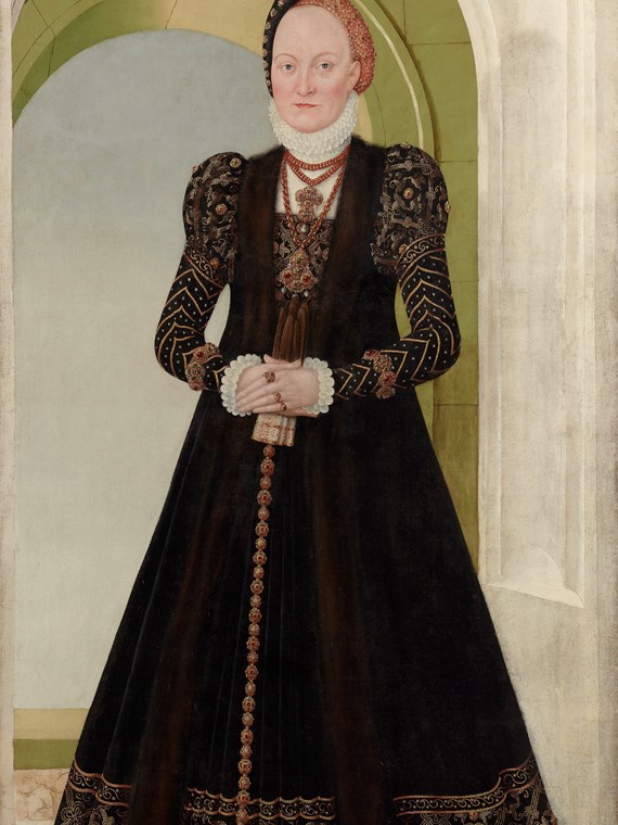 Lucas Cranach d. J., Anna von Dänemark, Kurfürstin von Sachsen, nach 1565.