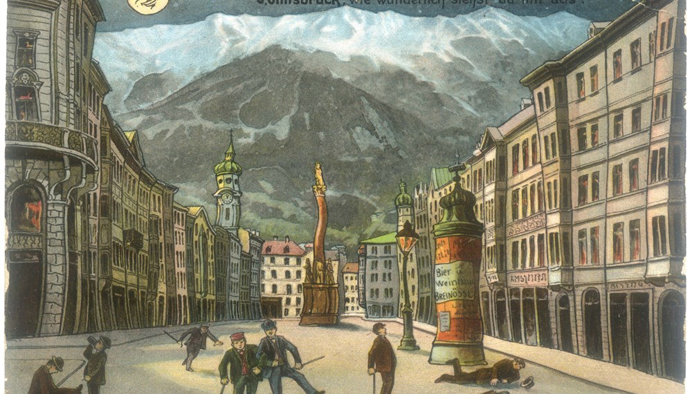 Die Ausstellung zeigt auch Kurioses, wie etwa diese Postkarte rund um das Jahr 1905.