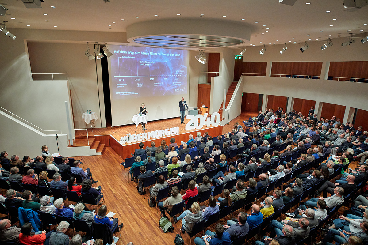 Vor allem bei geplanten (baulichen) Maßnahmen, die das Stadtbild verändern und prägen, ist die Beteiligung in Freiburg besonders hoch (hier im Jahr 2019).