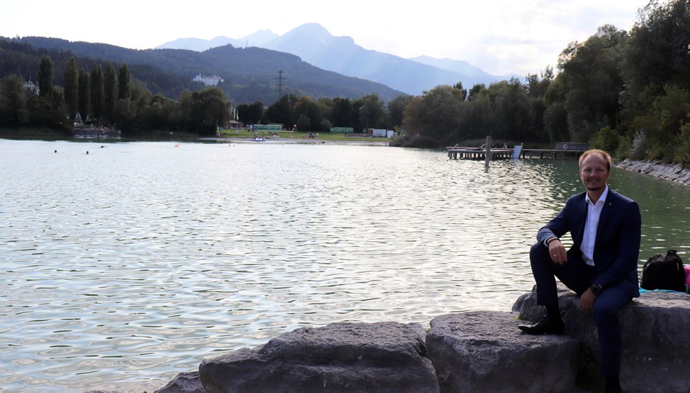 Neben der Nordkette ist der Innsbrucker Baggersee einer der Lieblingsplätze von Vizebürgermeister Johannes Anzengruber. Besonders im Sommer kommen bei ihm dort oftmals Urlaubsgefühle auf.