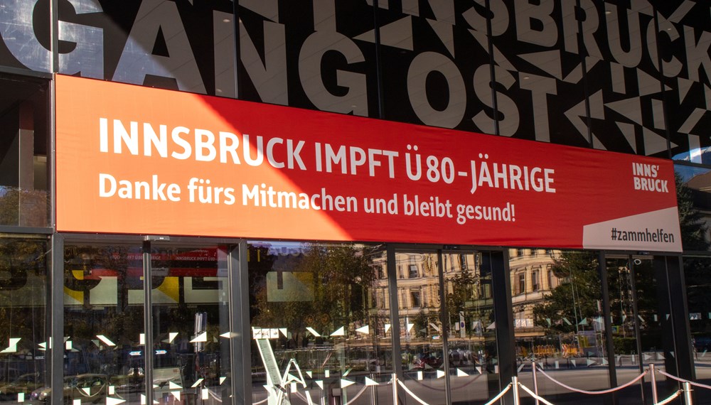 In der Messehalle Innsbruck starten am Montag, 18. Oktober, die Drittimpfungen für über 80-Jährige.