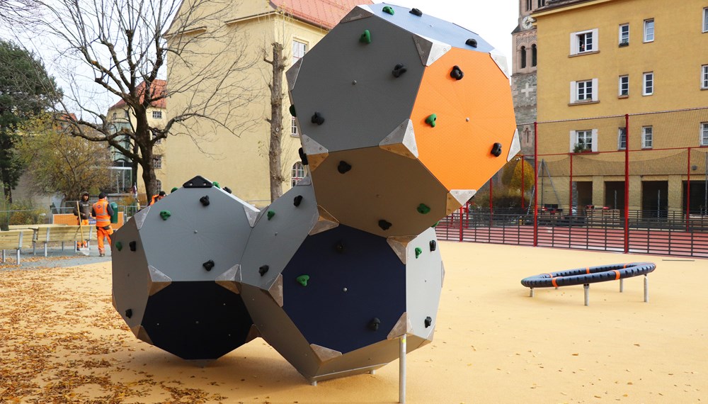 Ein neuer Kletterwürfel sorgt für Abwechslung.