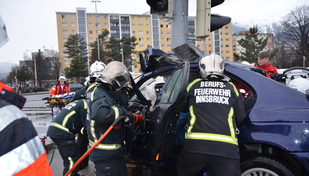 Die Berufsfeuerwehr steht täglich im Einsatz für Innsbruck.
