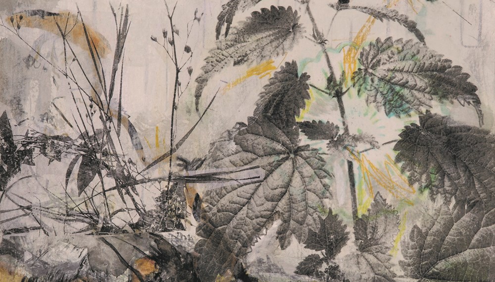 „So wandeln sich Bilder“: Werke von Elisabeth Schutting, die Geschichten erzählen, sind bis 26. März in der Galerie Plattform 6020 zu sehen („Ophelia", 2021, 20 x 28 cm, Mischtechnik auf Papier).