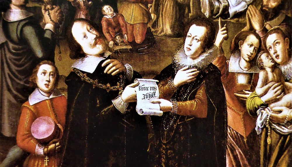 Erinnerungsbild anlässlich der Überbringung des Mariahilf-Bildes nach Innsbruck. Paul Honegger, 1630, Domsakristei St. Jakob in Innsbruck.