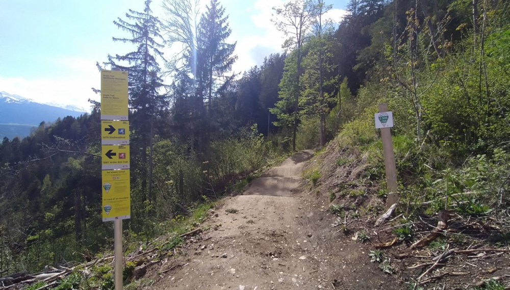 Stadtwaldtrail kreuzt den dem Arzler Alm Trail und steht ab sofort im Testbetrieb zur Verfügung.