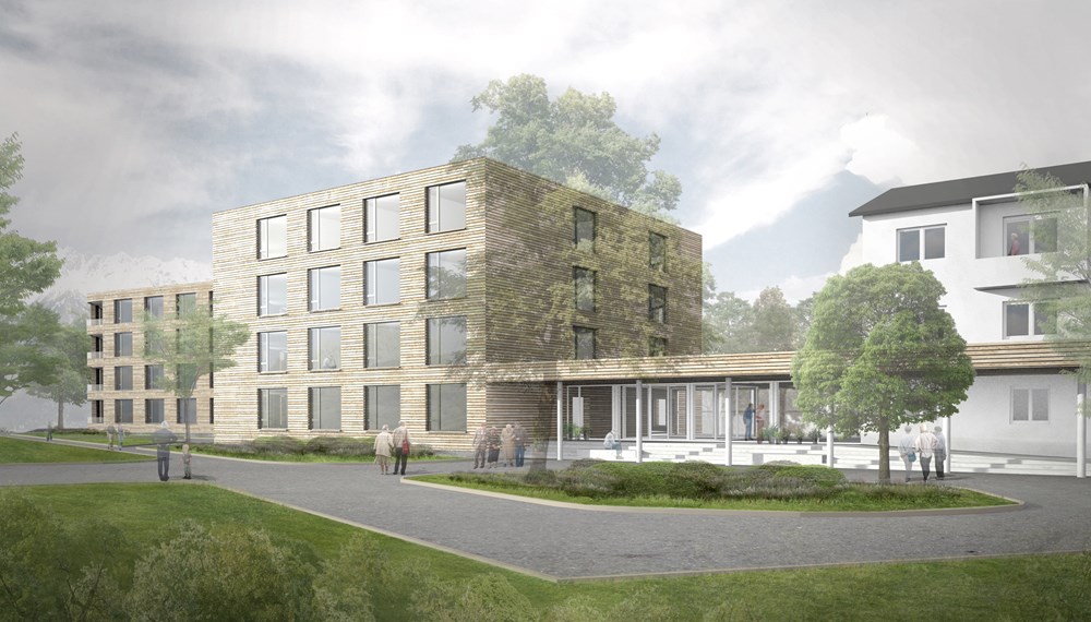 Das Haus A des Wohnheims in Pradl wurde bis 2017 als Passivhaus neu errichtet.