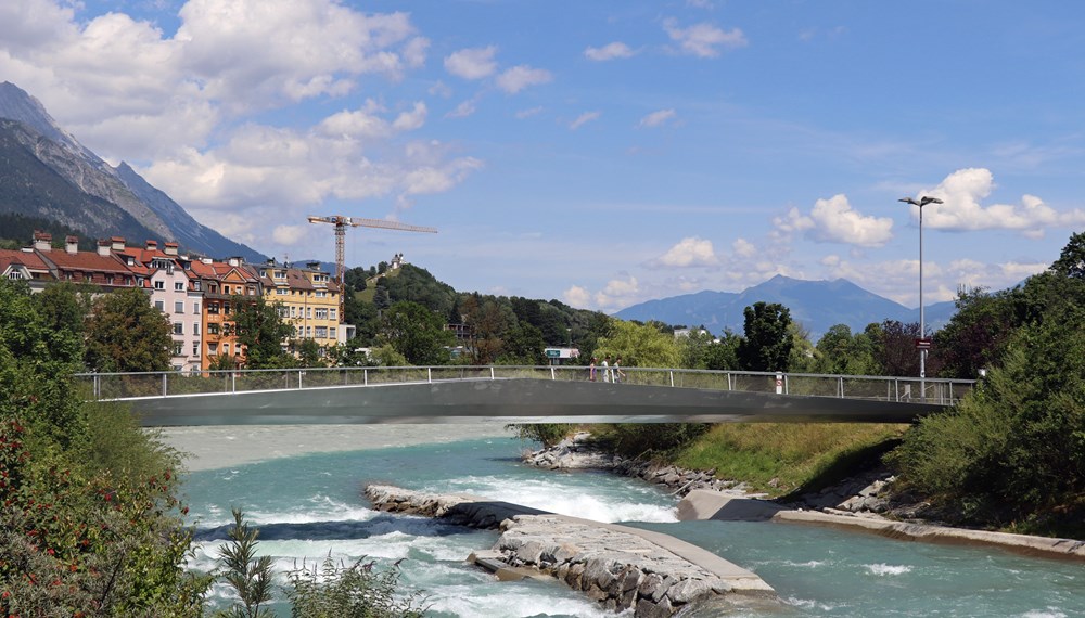 Wegen Instandsetzungsarbeiten an den Fahrbahnübergängen und dem Fahrbahnbelag ist eine Sperre der Fuß- und Radwegbrücke erforderlich.
