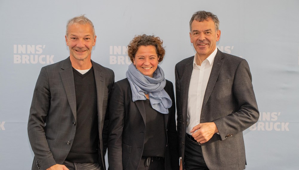 Bürgermeister Georg Willi, Heike Kiesling (Innsbruck Marketing) und Robert Neuner (IAI Veranstaltungs Gmbh) stellten sich den Fragen rund um den Energieverbrauch für die Veranstaltungen zu Weihnachten und zu Silvester.