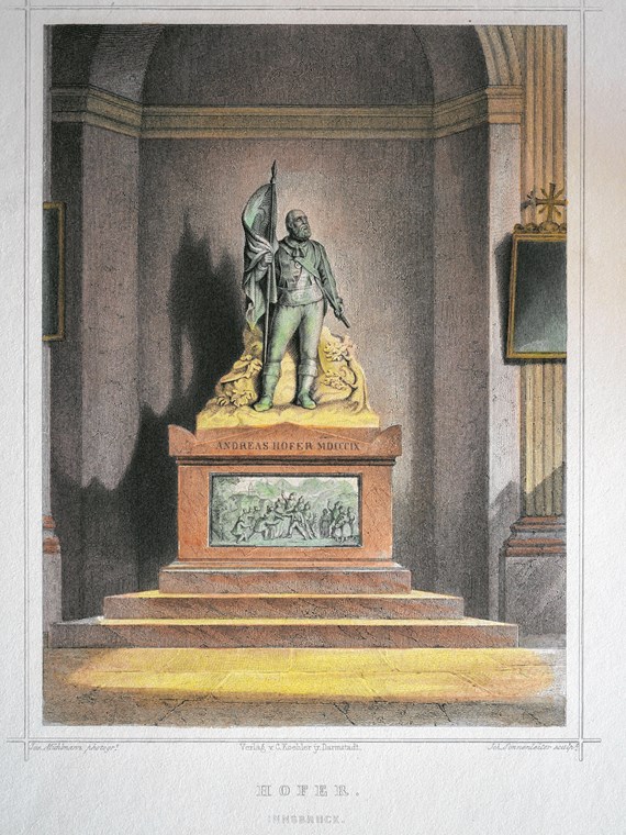 Grabmal Andreas Hofers in der Hofkirche, 1862.