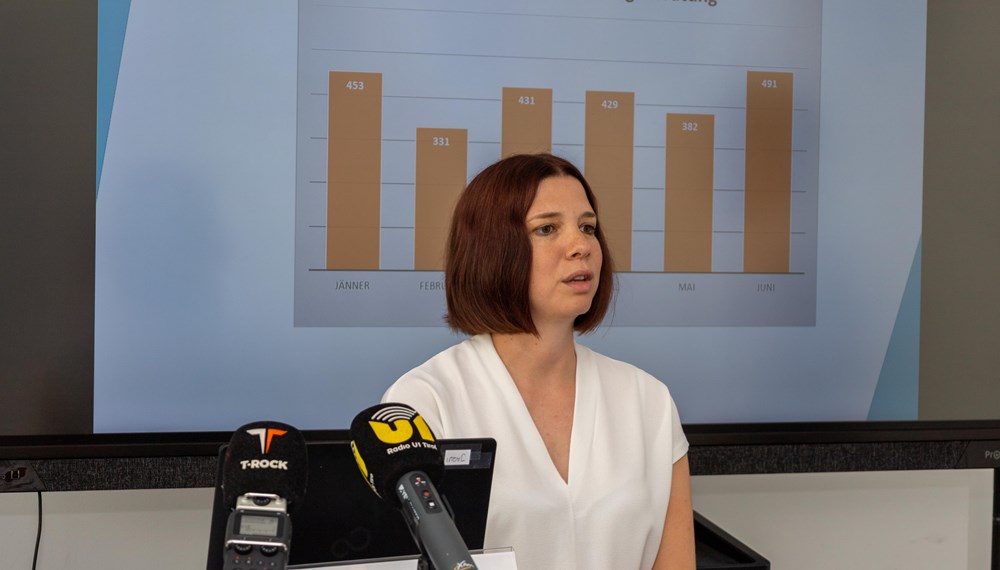 Als Koordinatorin der Teuerungsberatung informiert Sonja Lezuo mit ihrem Team über die verschiedenen Unterstützungsangebote für die Bevölkerung.