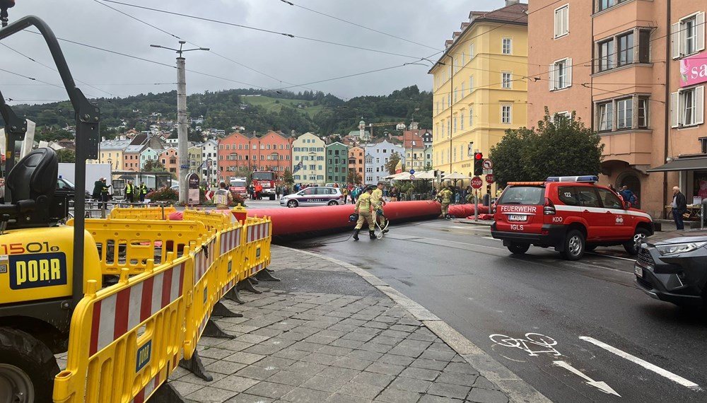 Der Hochwasserschutz im Bereich Mariahilf und Altstadt bleibt bei Bedarf über Nacht aufrecht