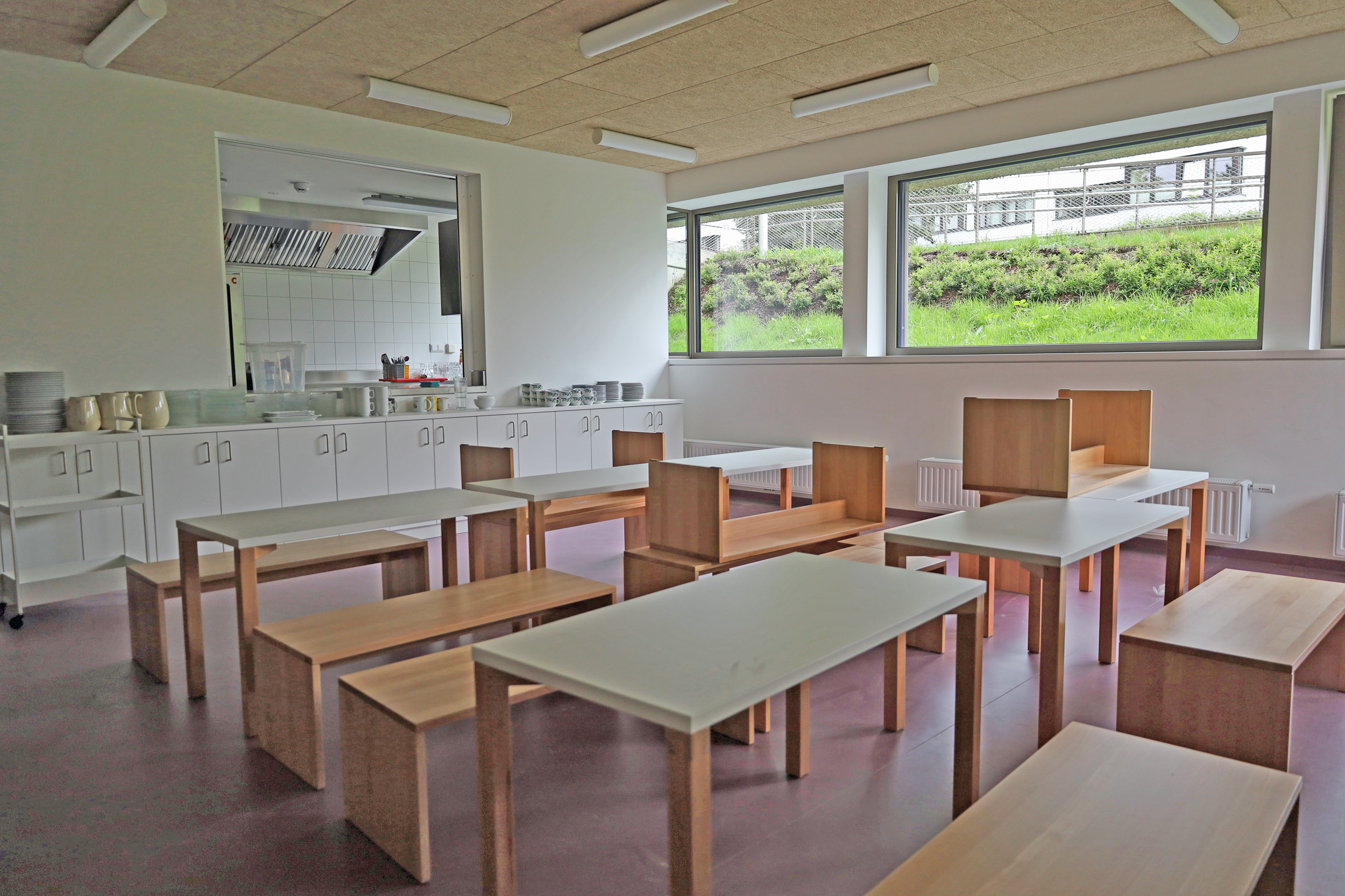 Der Bereich für den Mittagstisch im Kindergarten in der Au wurde großzügig ausgebaut.