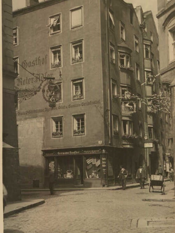 Gasthof Roter Adler: Blick von der westlichen Seilergasse auf das Haus Seilergasse 6 (1934-37)