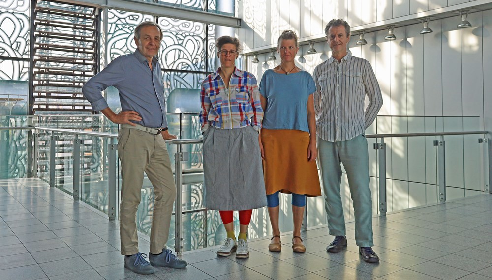 Der Gestaltungsbeirat tagte am 11. und 12. September im Innsbrucker Rathaus. Im Bild die aktuellen Mitglieder (v.l.) Josef Fink, Kornelia Gysel, Marie-Theres Okresek und Bernd Vlay (Vorsitz).