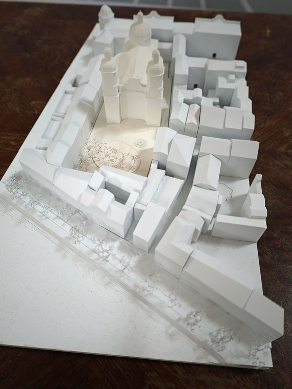 Der Vorentwurf des Siegerprojektes im Modell.