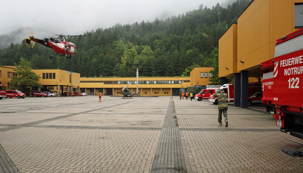 Im Fokus der Szenarien stand der Einsatz von Hubschraubern, die vom Bundesheer bereitgestellt wurden.