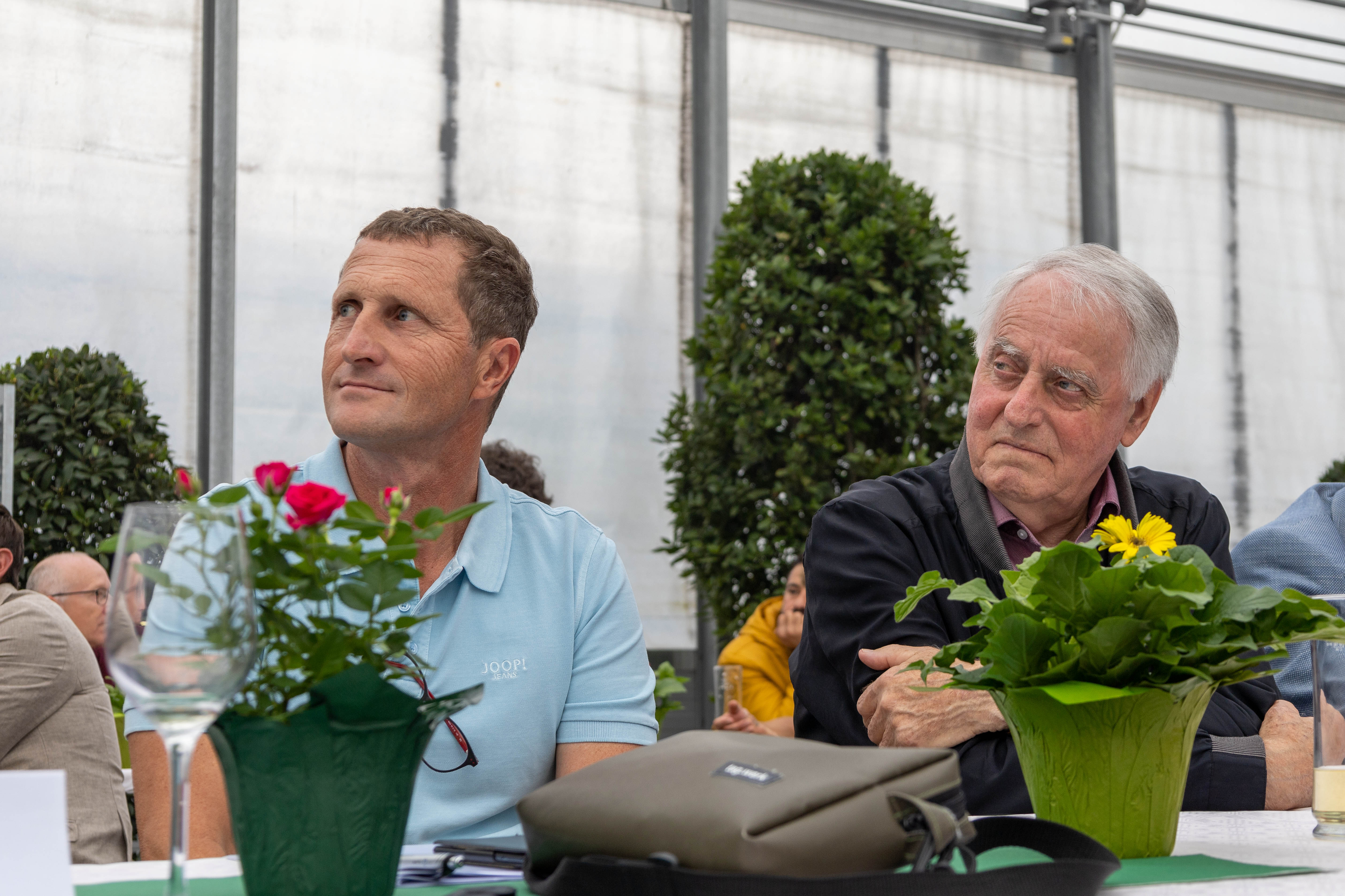 Thomas Klingler (l.) begrüßte auch seinen langjährigen Amtsvorgänger Ernst Falch, unter dessen Leitung das Amt von der Gründung 1973 bis zur Amtsübergabe 2006 stand.