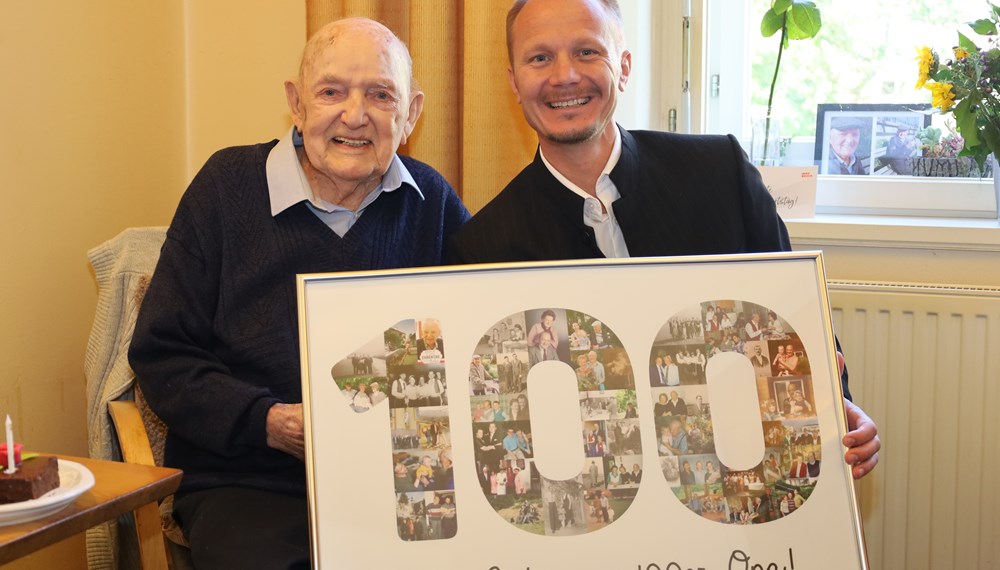 Roman Endhammer feierte im Wohnheim Saggen seinen 100. Geburtstag.