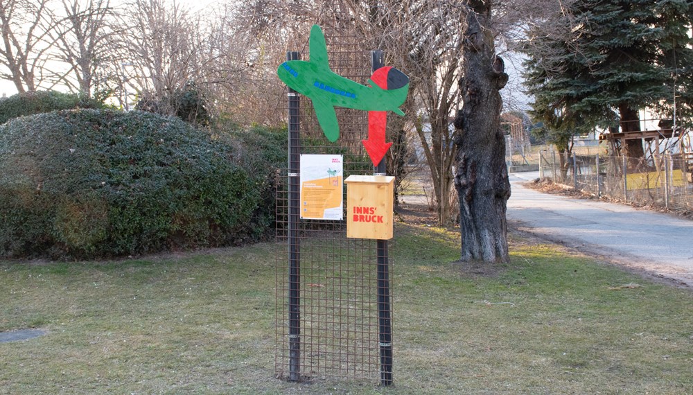 „Flieger drüber – Natur drunter“: Auch im Ursulinenpark in der Höttinger Au wurde die Bevölkerung - besonders Kinder und AnwohnerInnen - mit einbezogen.