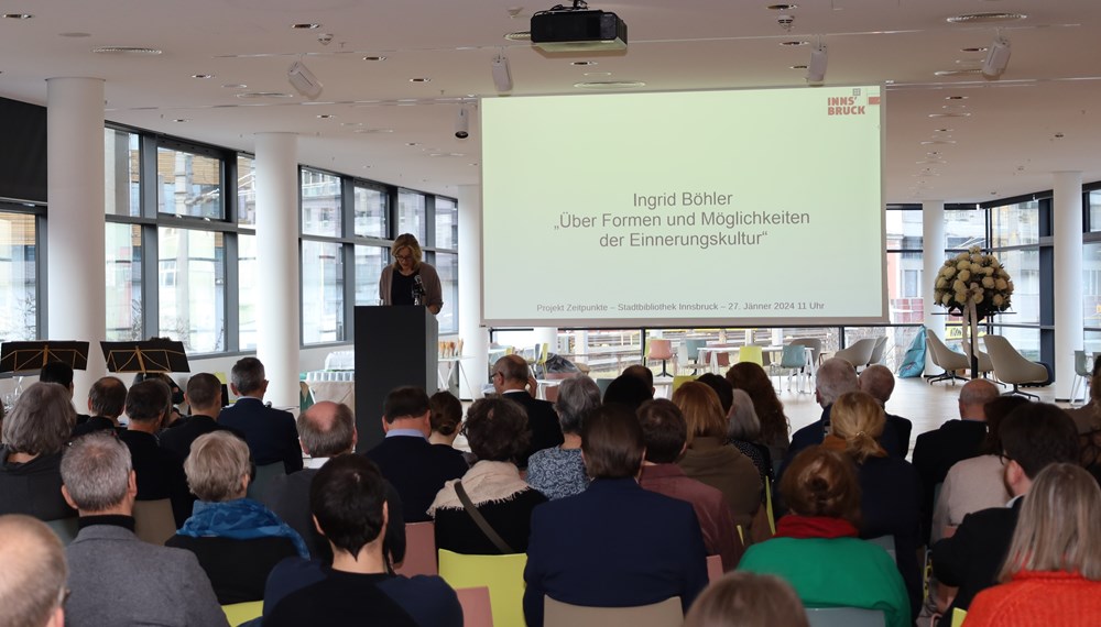Ingrid Böhler (LFU, Institut für Zeitgeschichte): „Vergangene und aktuelle erinnerungspolitische Projekte in Innsbruck oder andernorts zeigen, dass es für das Gedenken keine einfachen Lösungen gibt“