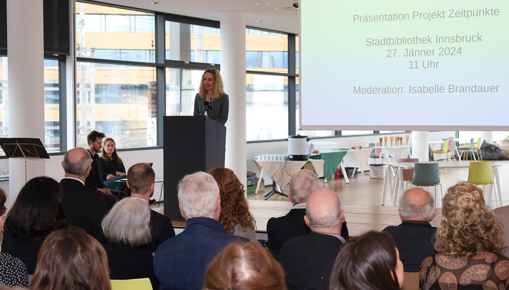 Die Projektvorstellung „Zeitpunkte“ wurde von Kulturamtsleiterin Isabelle Brandauer moderiert.