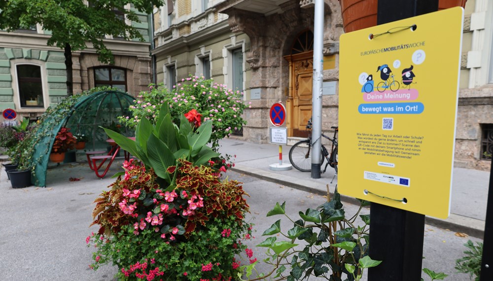 In der Mobilitätswoche 2023 machten Aktionen an mehreren Orten in Innsbruck auf umweltfreundliche Mobilität aufmerksam.
