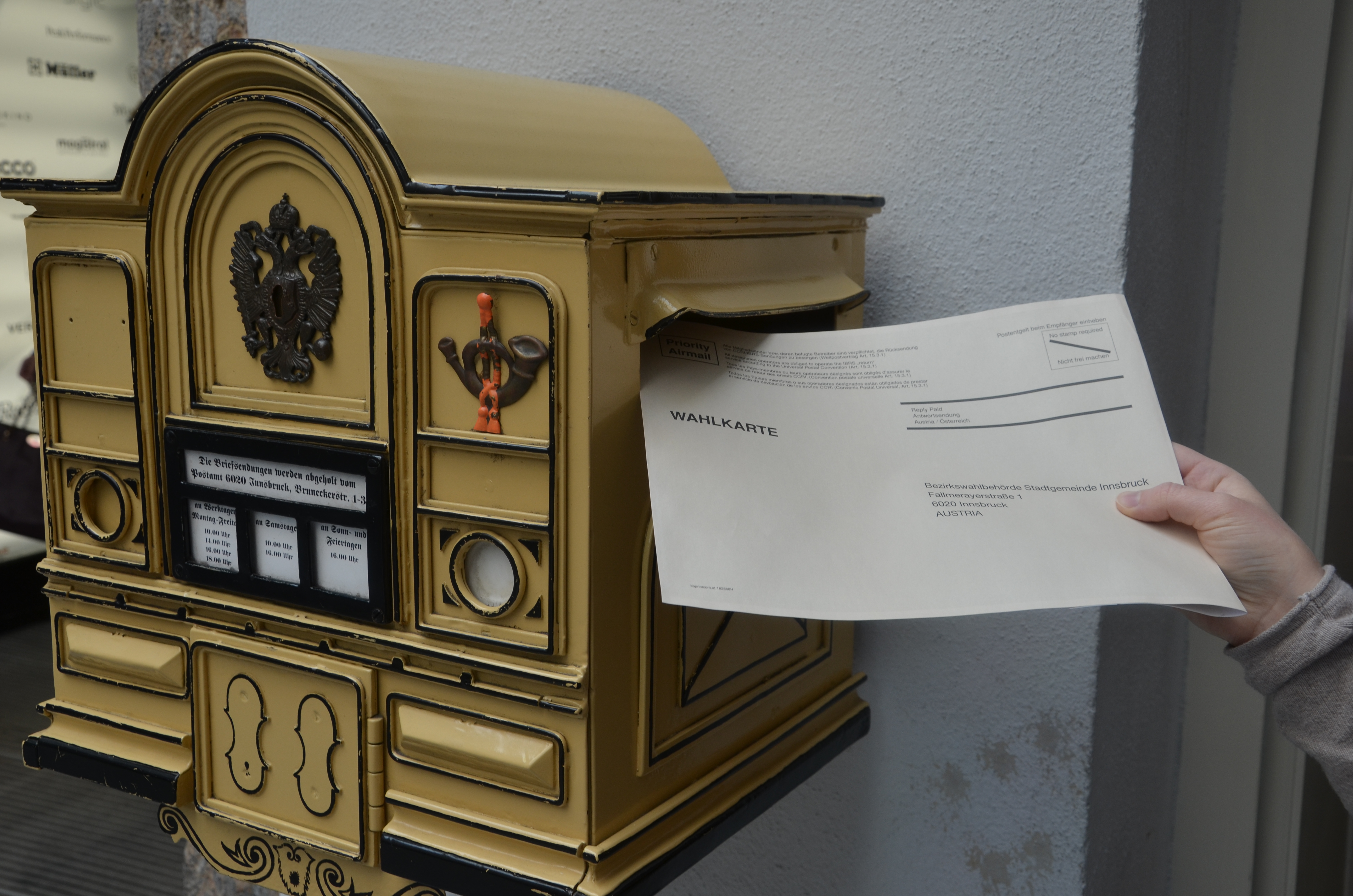 Wahlkarten können beantragt werden.