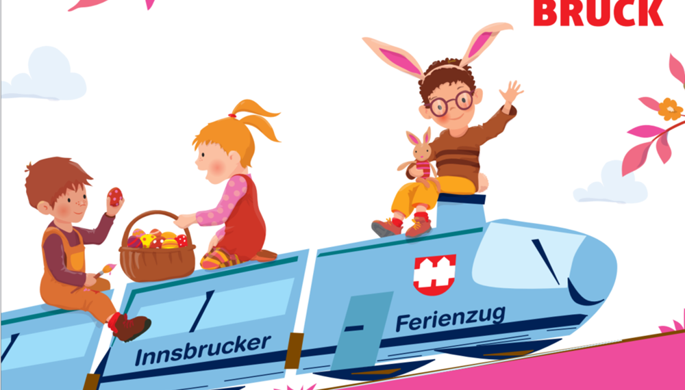 Der Osterferienzug steht zur Abfahrt bereit.