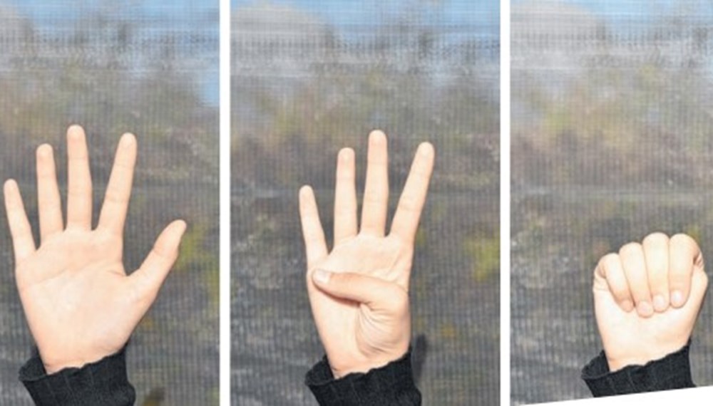 So bittet man mittels internationaler Ein-Hand-Geste und Blickkontakt um Hilfe.