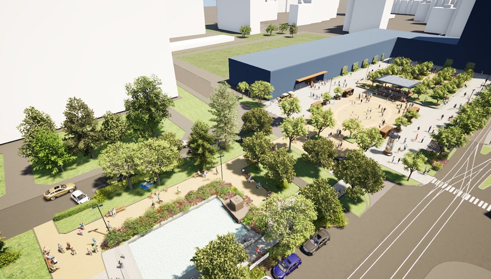 Auch der Olympiapark ist Teil der Umgestaltung (Visualisierung).