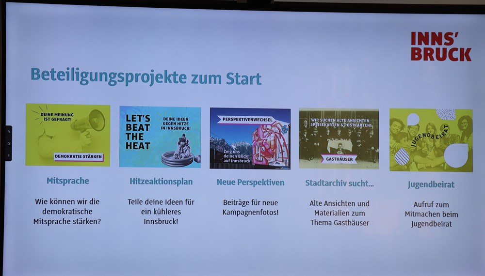 Alle Informationen sind unter mitgestalten.innsbruck.gv.at abrufbar.