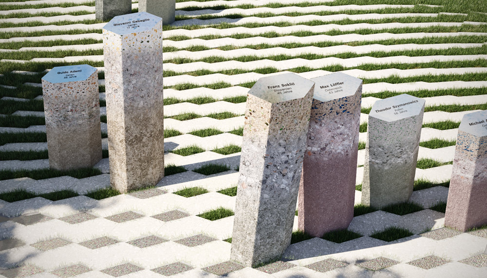 114 „Namenssteine“ werden errichtet, die die bekannten Namen der im Lagerkomplex Reichenau ermordeten Menschen tragen.