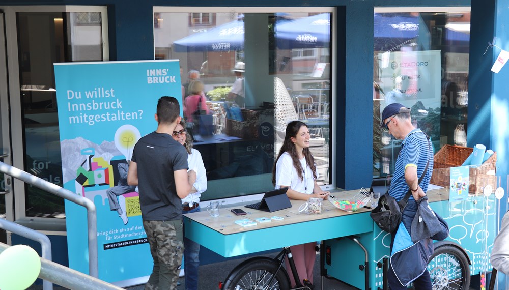 In Igls wird das Dialograd fehlen, aber die KollegInnen des Referates Bürgerbeteiligung und partizipative Stadtgestaltung sind vor Ort.