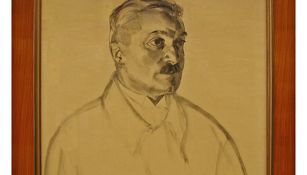 Der Maler Albin Egger-Lienz (1868–1926) wurde 1924
vom Maler Hubert Lanzinger, der in der NS-Zeit zahlreiche
umstrittene Arbeiten anfertigte, portraitiert.