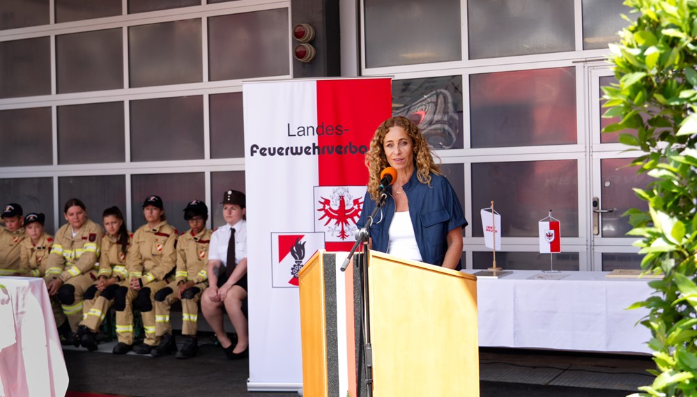Landesrätin Eva Pawlata hielt als Vertreterin des Landes Tirol eine feierliche Ansprache zur großen Eröffnung.