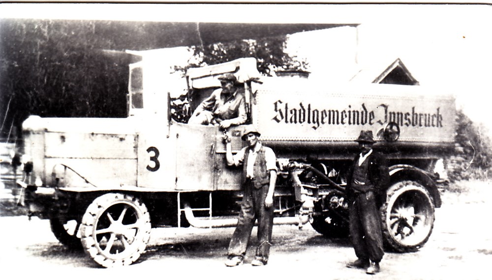 Autosprengwagen Stadtgemeinde Innsbruck, 1930er-Jahre