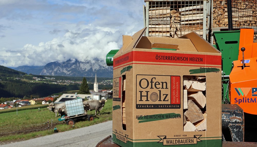 Pro Antrag kann Holz im Wert von 150 Euro bezogen werden, was 15 Kartons à 10 Kilo entspricht.
