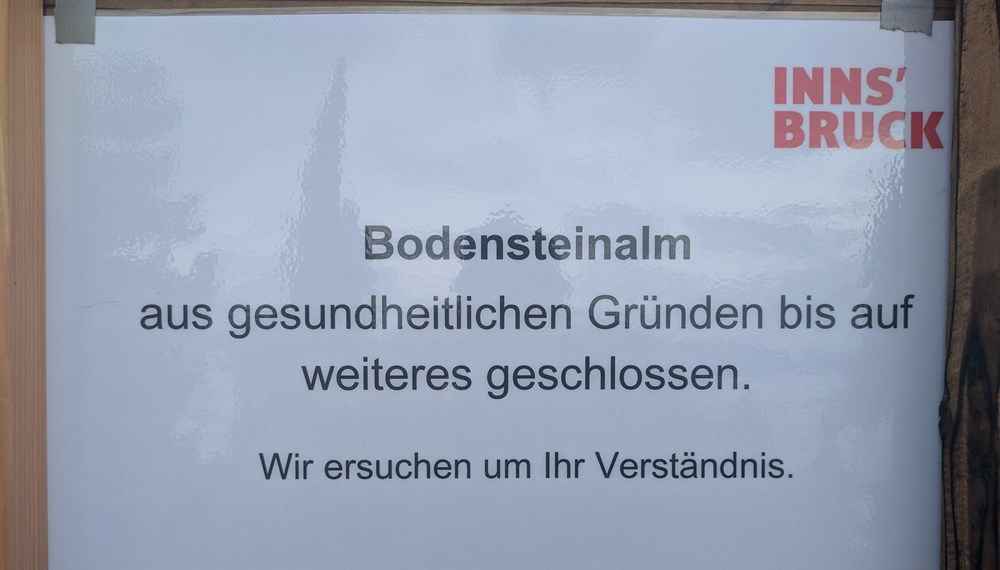 Die Bodensteinalm muss für 2025 schon früher als geplant schließen.
