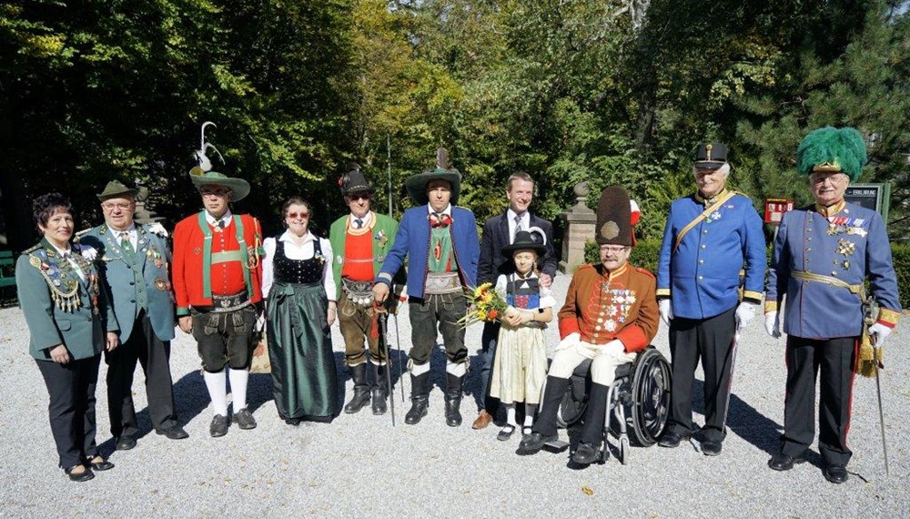 Vizebürgermeister Christoph Kaufmann beim landesüblichen Empfang anlässlich des  17. Kameradentreffens der Vereinigten Traditionsverbände Mitteleuropas (VTM) am 03. und 04. Oktober 2015 am Berg Isel in Innsbruck.