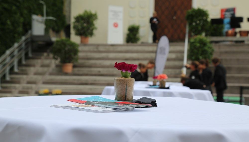 Am 12. August wurden die Innsbrucker Festwochen der Alten Musik feierlich eröffnet. Am Bild: Mag. Wolfgang Sobotka (Bundesminister für Inneres), Landeshauptmann Günther Platter, Bundespräsident a.D. Dr. Heinz Fischer mit Gattin Margit, Alessandro De Marchi (Künstlerischer Leiter der Innsbrucker Festwochen), Innsbrucks Bürgermeisterin Mag.a Christine Oppitz-Plörer.