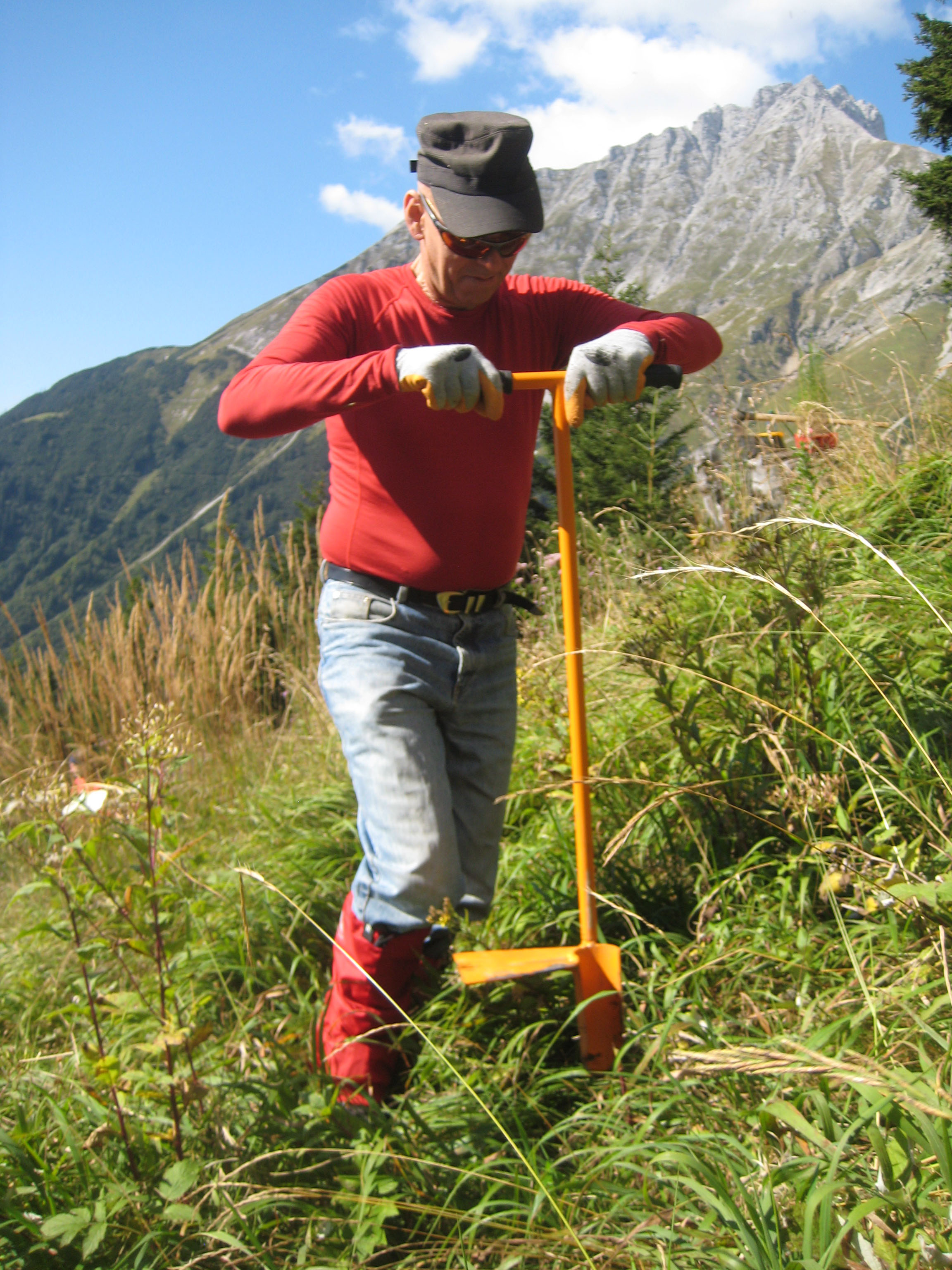 Reinhard aus Frankfurt mit dem Setzrohr